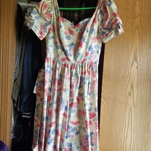 Vintage 1950 floral dress